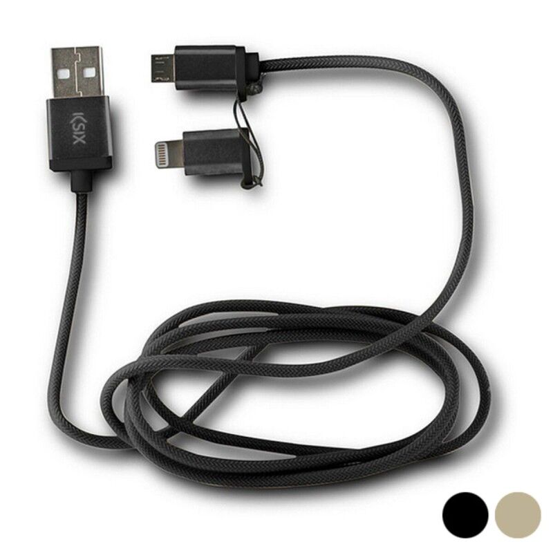 Cavo da USB a Micro USB e Lightning KSIX Cavo da USB a Micro USB e Lightning KSIX
