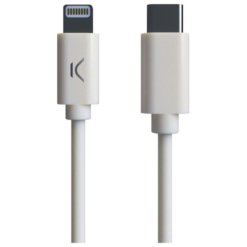 Cavo USB-C a Lightning KSIX MFI (1 m) Bianco Cavo USB-C a Lightning KSIX MFI (1 m) Bianco