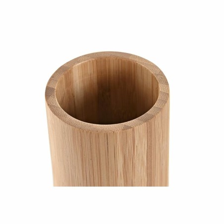 Portaspazzolini da Denti DKD Home Decor Bambù 7 x 7 x 11 cm