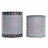 Cestino DKD Home Decor Azzurro Bianco Legno Tela Vintage