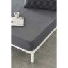 Lenzuolo con angoli aderenti Naturals ELBA Grigio scuro 135 x 200 (Ala francese)
