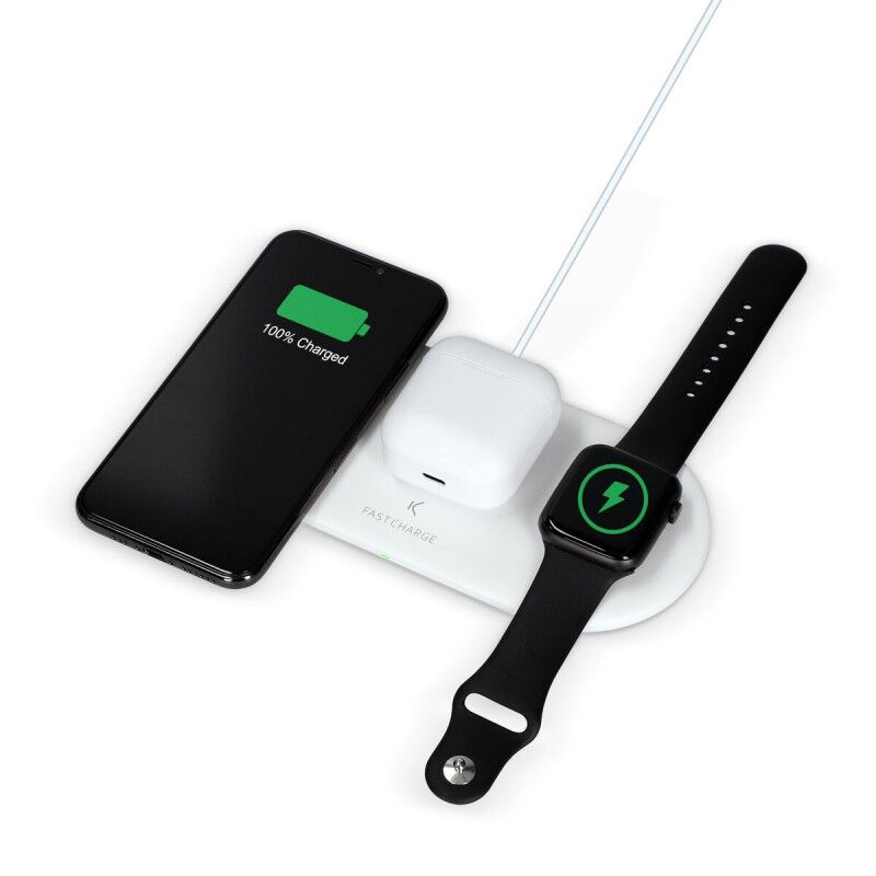 Caricabatterie Senza Fili KSIX Apple-compatible Caricabatterie Senza Fili KSIX Apple-compatible