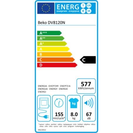 Essiccatore di evacuazione BEKO DV8120N Bianco