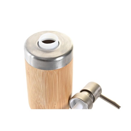 Set da Bagno DKD Home Decor Argentato Naturale Bambù polipropilene 7 x 7 x 17 cm (2 Unità)