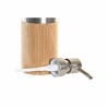 Set da Bagno DKD Home Decor Argentato Naturale Bambù polipropilene 7 x 7 x 17 cm (2 Unità)