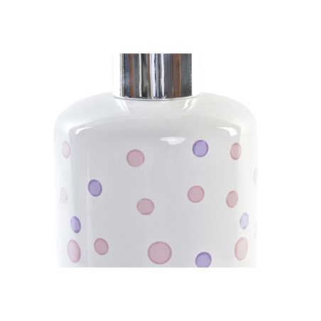 Set da Bagno DKD Home Decor Bianco ABS Dolomite A pois 7 x 7 x 17,5 cm (2 Unità)