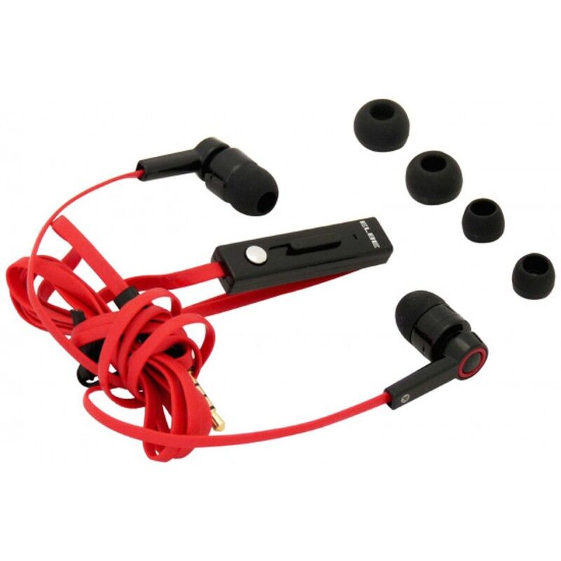 Auricolari con Microfono ELBE AUR10MIC Rosso Auricolari con Microfono ELBE AUR10MIC Rosso