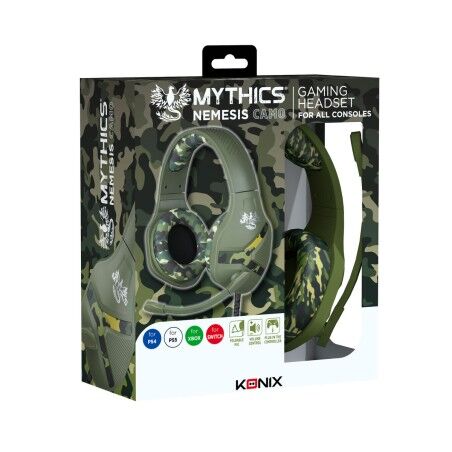 Auricolari con Microfono KONIX KX MY UNIV NEMESIS CAMO Nero Multicolore