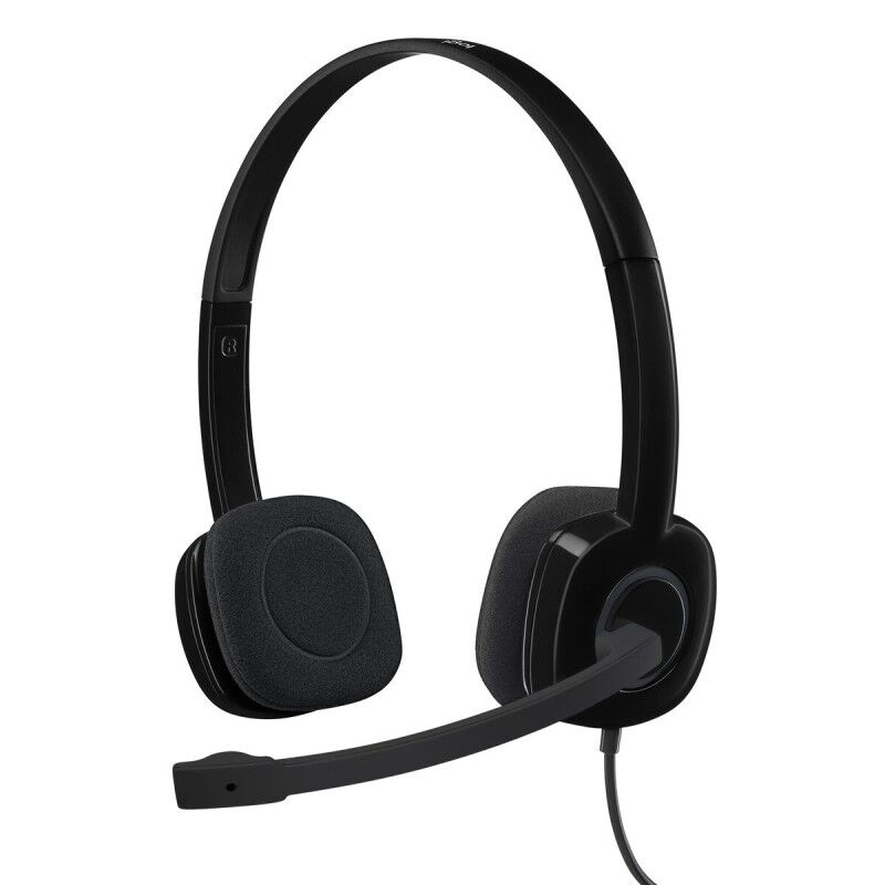 Auricolari con Microfono Logitech 981-000589 Nero Auricolari con Microfono Logitech 981-000589 Nero