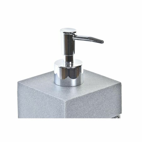 Dispenser di Sapone DKD Home Decor Grigio Argentato Resina polipropilene
