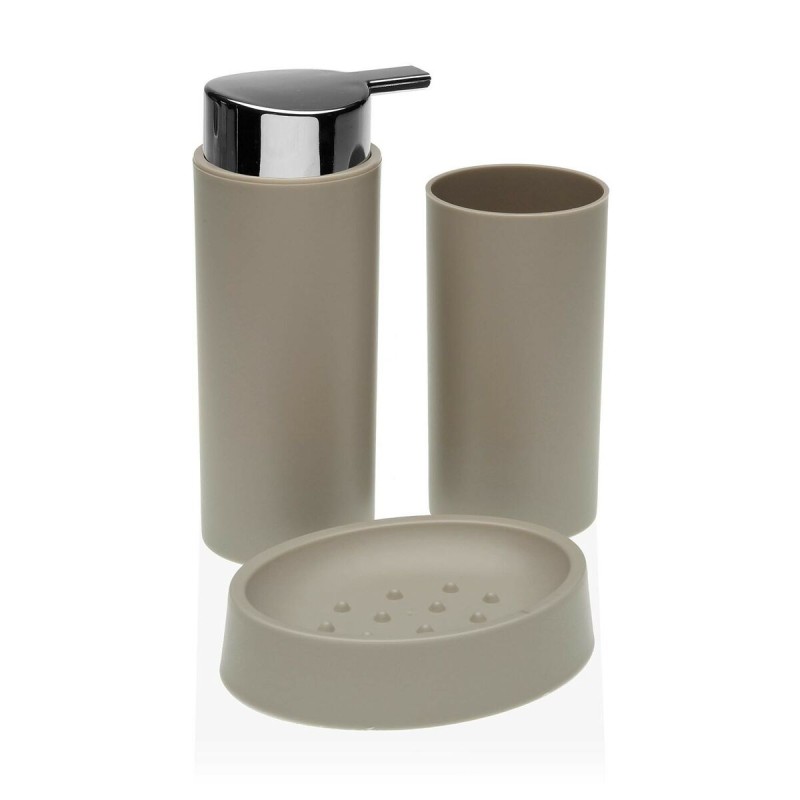 Set da Bagno Versa Beige polipropilene (6,5 x 16 x 6,5 cm) Set da Bagno Versa Beige polipropilene (6,5 x 16 x 6,5 cm)
