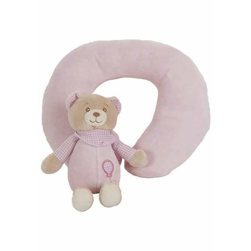 Cuscino Cervicale Lulu Rosa Orsetto di Peluche 20 x 24 cm Cuscino Cervicale Lulu Rosa Orsetto di Peluche 20 x 24 cm