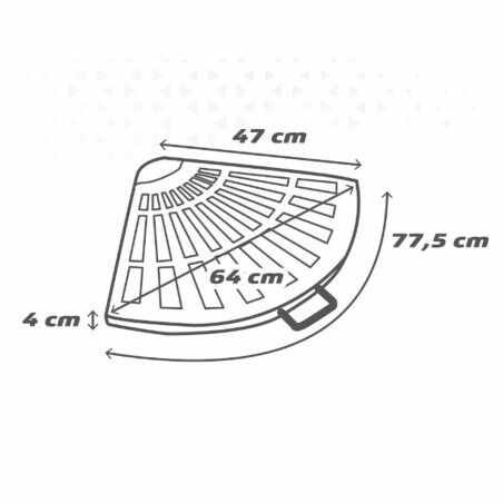 Base per Ombrellone Aktive Nero 12 kg Alluminio Poliresina 47 x 64 x 4 cm