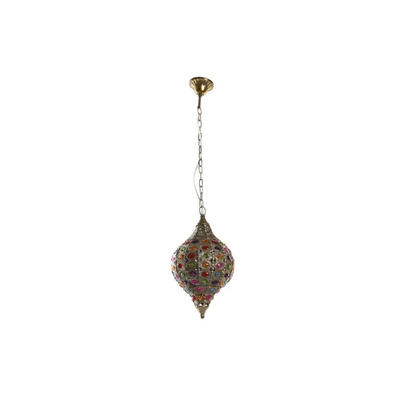Lampadario DKD Home Decor Dorato Metallo Multicolore 40 W 50 W 24 x 24 x 42 cm Lampadario DKD Home Decor Dorato Metallo Multicolore 40 W 50 W 24 x 24 x 42 cm