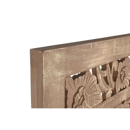 Testiera del Letto Home ESPRIT Dorato Naturale Legno MDF 180 x 3,5 x 180 cm