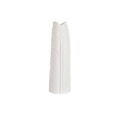 Vaso Home ESPRIT Bianco Gres Tropicale Foglia della pianta 33 x 10 x 70 cm