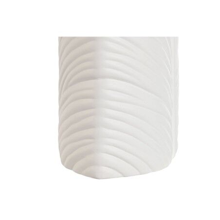 Vaso Home ESPRIT Bianco Gres Tropicale Foglia della pianta 33 x 10 x 70 cm