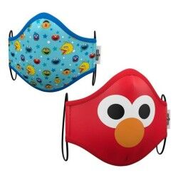 Mascherina Igienica in Stoffa Riutilizzabile Sesame Street Premium 3-5 anni