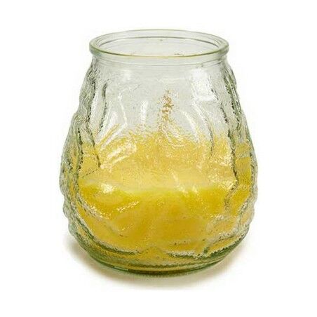 Candela Profumata Ibergarden CHWJ-9898MT Giallo Trasparente Vetro Paraffina Citronella 9 x 9,5 x 9 cm (6 Unità)