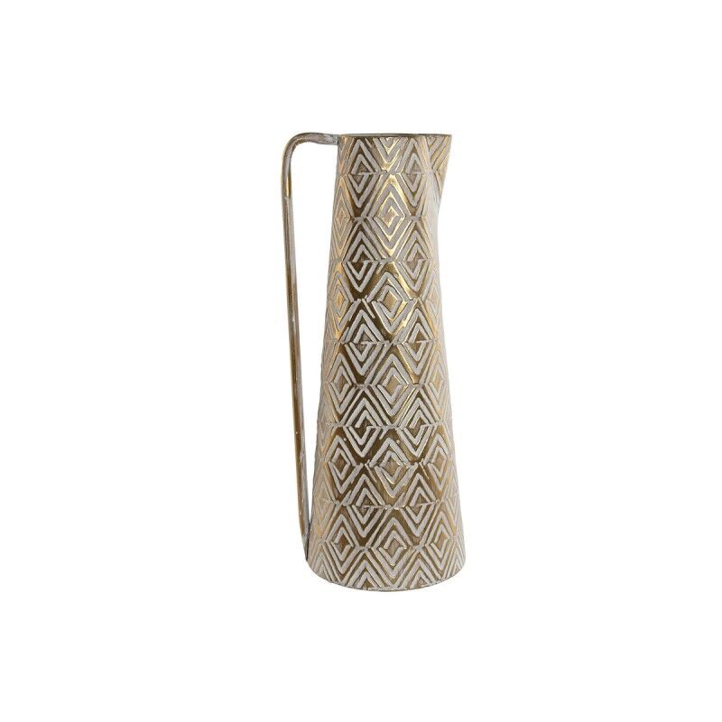 Vaso Home ESPRIT Bianco Dorato Metallo Moderno 24,5 X 24,5 X 66 cm Vaso Home ESPRIT Bianco Dorato Metallo Moderno 24,5 X 24,5 X 66 cm