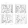 Tela Pincello 29100261 Legno Stoffa 8 Unità