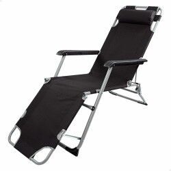 Lettino reclinabile Aktive Poliestere 600D Acciaio Nero 177 x 47 x 34 cm