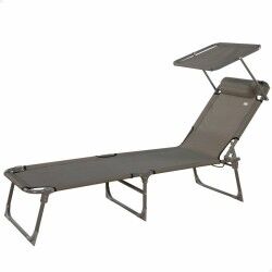 Lettino Colorbaby Pieghevole Ombrellone Grigio 193 x 53 x 30 cm