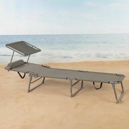 Lettino Colorbaby Pieghevole Ombrellone Grigio 193 x 53 x 30 cm