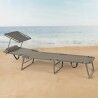 Lettino Colorbaby Pieghevole Ombrellone Grigio 193 x 53 x 30 cm