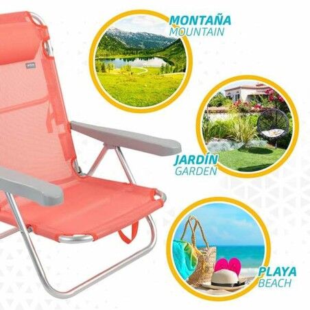 Sedia Pieghevole Colorbaby Flamingo Rosa 48 x 46 x 84 cm Spiaggia