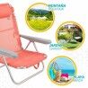 Sedia Pieghevole Colorbaby Flamingo Rosa 48 x 46 x 84 cm Spiaggia