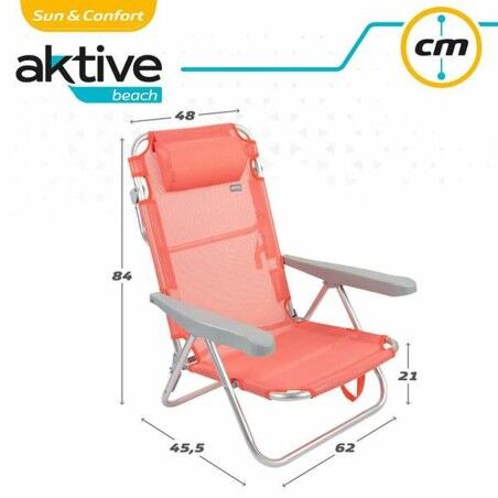 Sedia Pieghevole Colorbaby Flamingo Rosa 48 x 46 x 84 cm Spiaggia