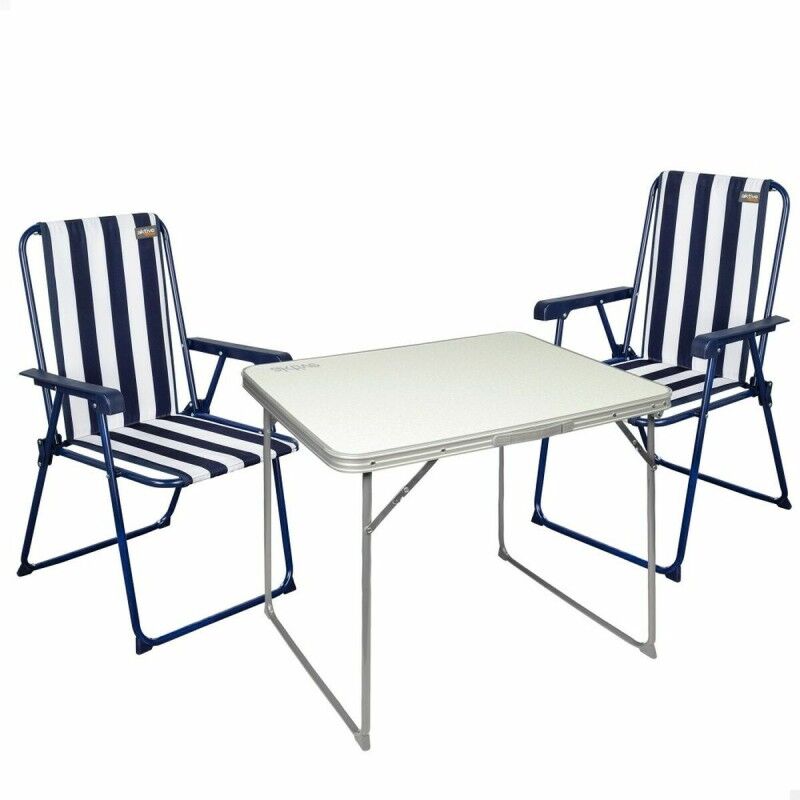 Tavolo con 2 sedie Aktive Da campeggio 80 x 60 x 70 cm Tavolo con 2 sedie Aktive Da campeggio 80 x 60 x 70 cm