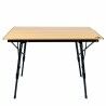 Tavolo Pieghevole Aktive 90 x 70 x 57 cm Da campeggio Nero Marrone Alluminio