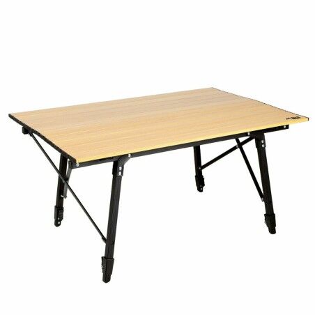 Tavolo Pieghevole Aktive 90 x 70 x 57 cm Da campeggio Nero Marrone Alluminio