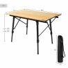 Tavolo Pieghevole Aktive 90 x 70 x 57 cm Da campeggio Nero Marrone Alluminio