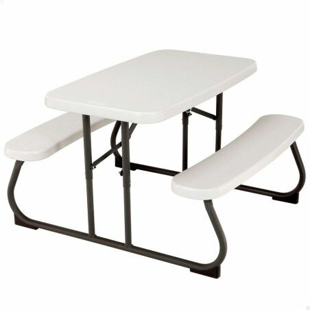 Tavolo da picnic Lifetime Pieghevole Crema Acciaio 82,5 x 90 x 53,5 cm