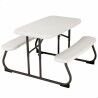 Tavolo da picnic Lifetime Pieghevole Crema Acciaio 82,5 x 90 x 53,5 cm