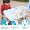 Tavolo da picnic Lifetime Pieghevole Crema Acciaio 82,5 x 90 x 53,5 cm