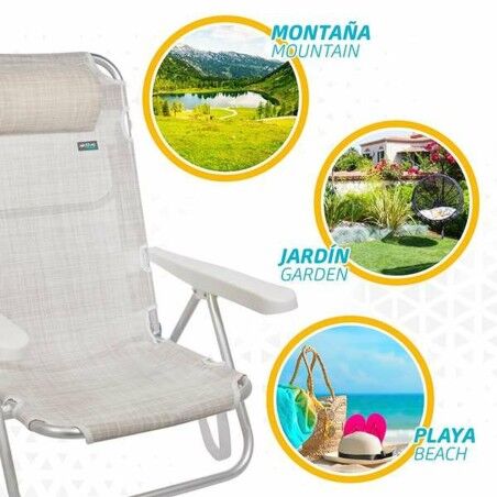 Sedia Pieghevole Colorbaby Bianco 48 x 46 x 84 cm Spiaggia