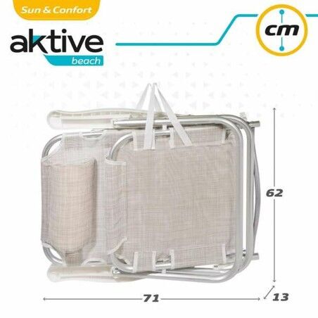 Sedia Pieghevole Colorbaby Bianco 48 x 46 x 84 cm Spiaggia
