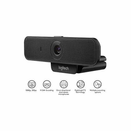 Webcam Logitech 960-001076 HD 1080p Auto-Focus Nero Full HD 30 fps