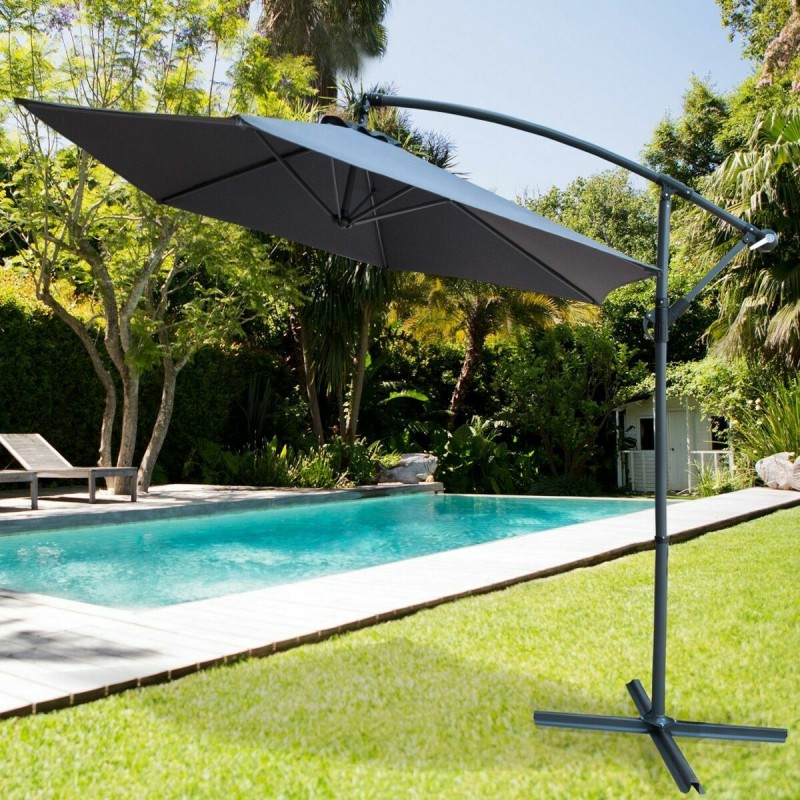 Ombrellone Aktive Grigio 300 cm Ø 4,2 cm Alluminio Ombrellone Aktive Grigio 300 cm Ø 4,2 cm Alluminio