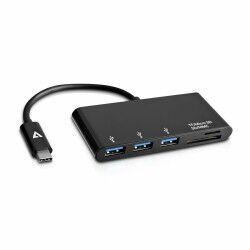 Hub USB V7 V7UC3U-HUB-BLK-1N Nero