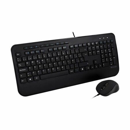Tastiera e Mouse V7 CKU300ES Nero Spagnolo QWERTY