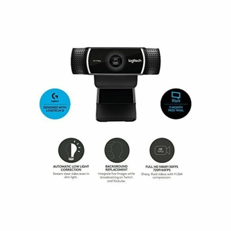 Webcam Logitech 960-001088 HD 1080p Streaming