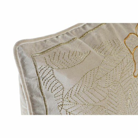Cuscino DKD Home Decor Dorato 45 x 10 x 45 cm Fiori