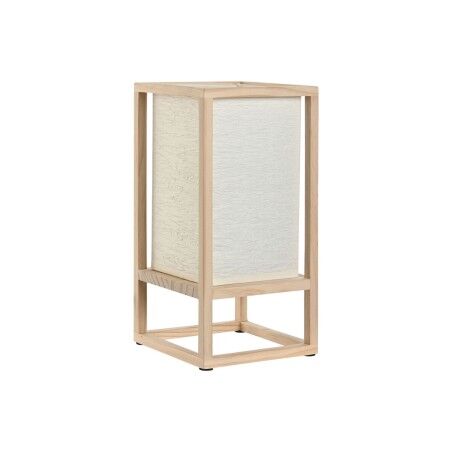 Lampada da tavolo Home ESPRIT Bianco Marrone Naturale Pino 220 V 12 x 12 x 25 cm