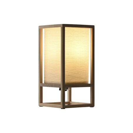 Lampada da tavolo Home ESPRIT Bianco Marrone Naturale Pino 220 V 12 x 12 x 25 cm