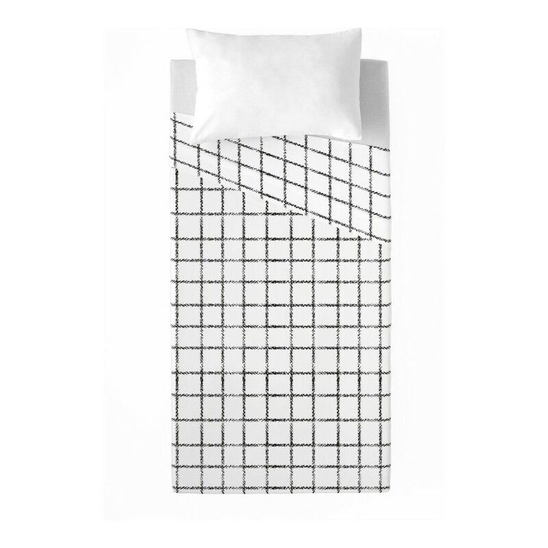 Set di Lenzuola Popcorn Ian Bw Singolo 160 x 270 cm Set di Lenzuola Popcorn Ian Bw Singolo 160 x 270 cm